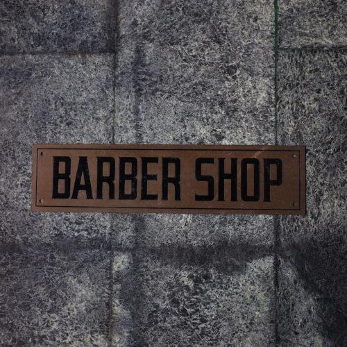 Barber shop 銅牌
