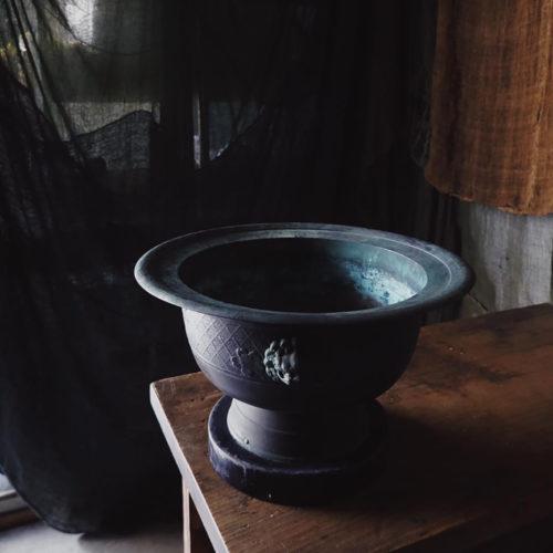 日本 古銅炭爐 火鉢