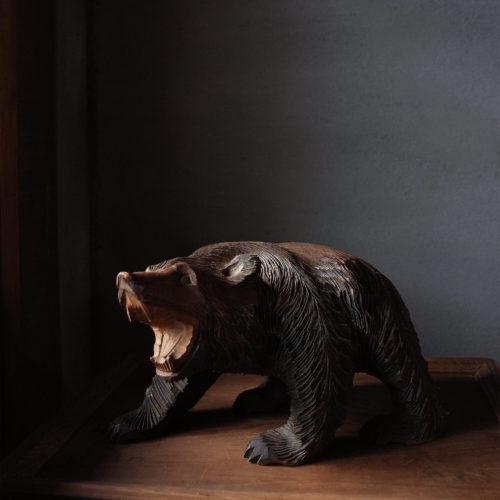 日本 木雕熊