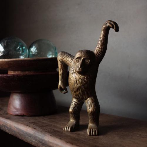 日本 銅製猴子雕像