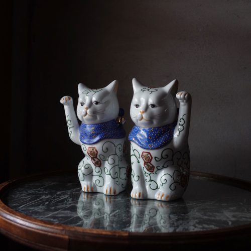 日本 白瓷招財貓