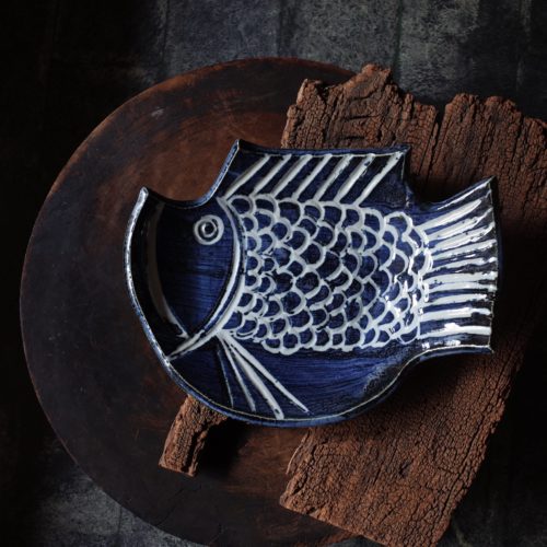 日本陶瓷魚盤
