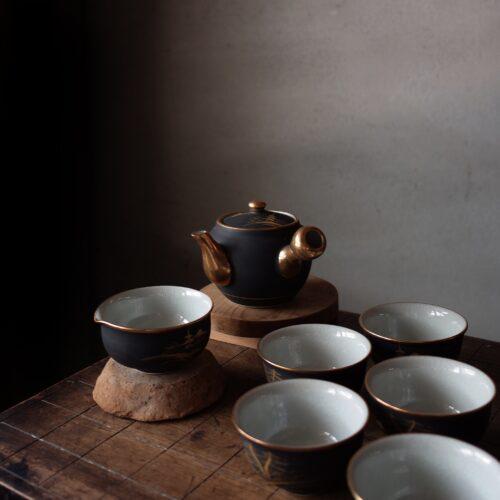 日本九谷燒茶具組