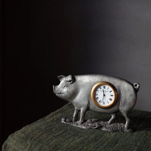 日本銀豬時鐘