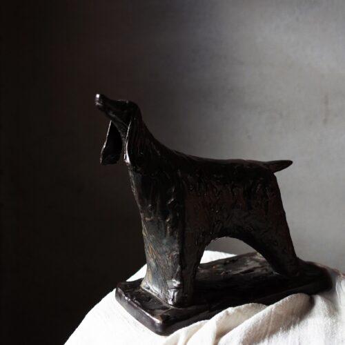 日本黑釉陶瓷靈犬