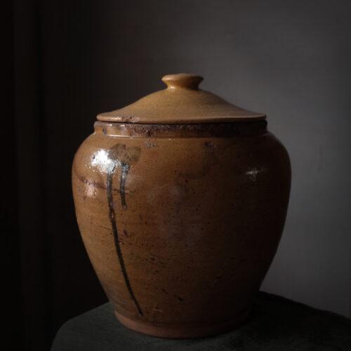 古 流釉陶甕