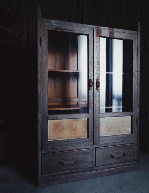 日本玻璃展示木櫃-K